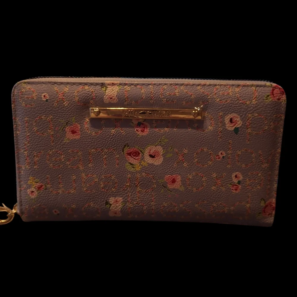 Betsey Johnson Blue Floral Wristlet